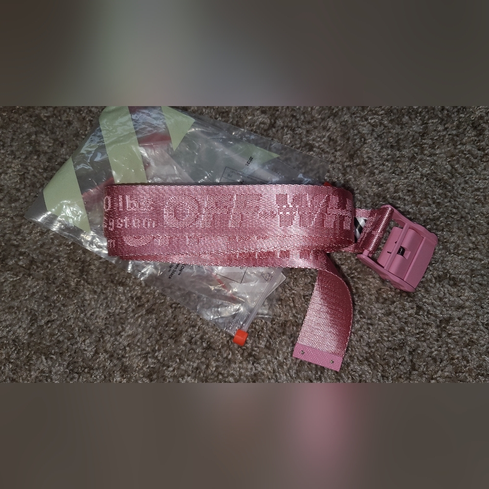 Pink Off White Belt
